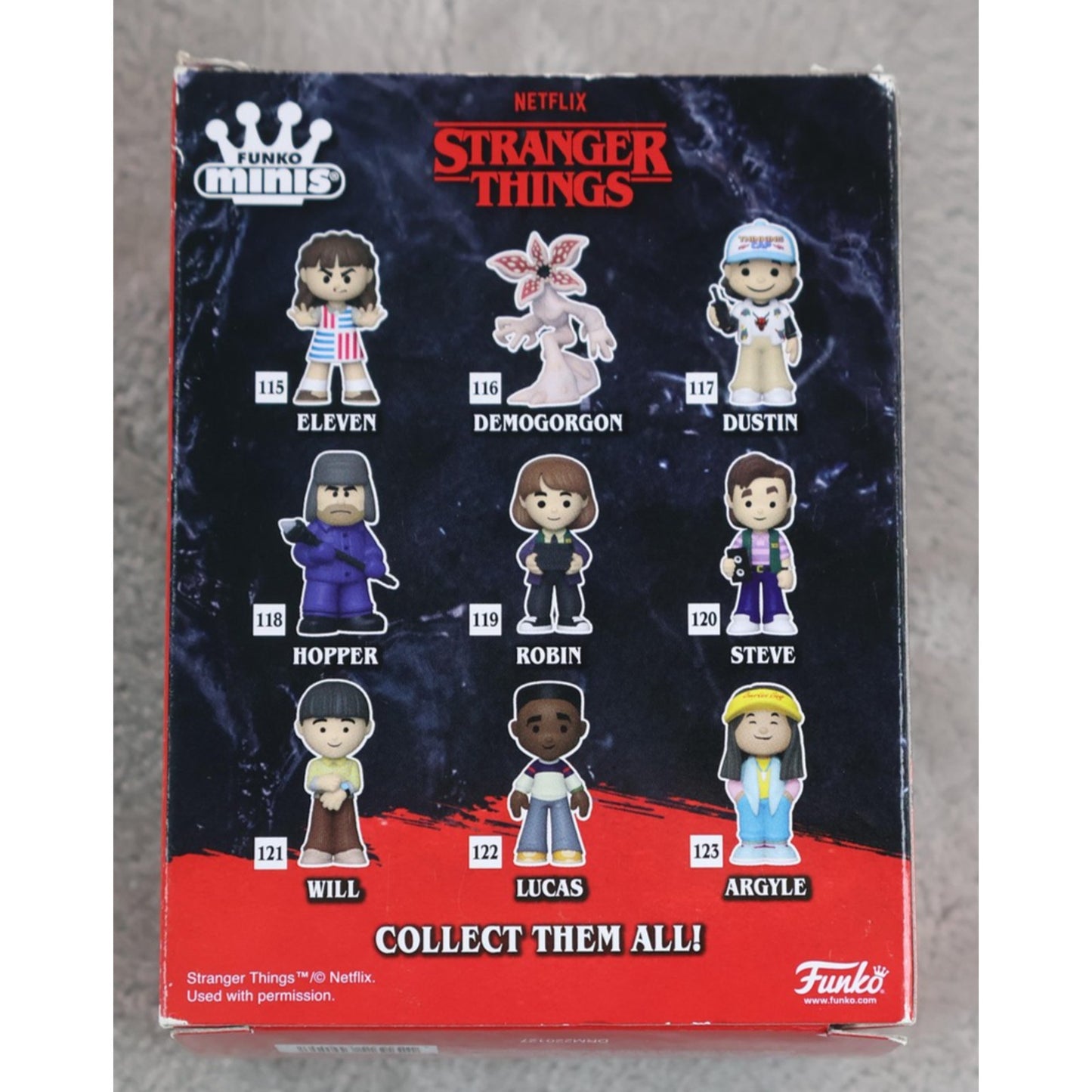 Funko Minis Stranger Things Vinyl Figure Set 115-123 Eleven Demogorgon Dustin