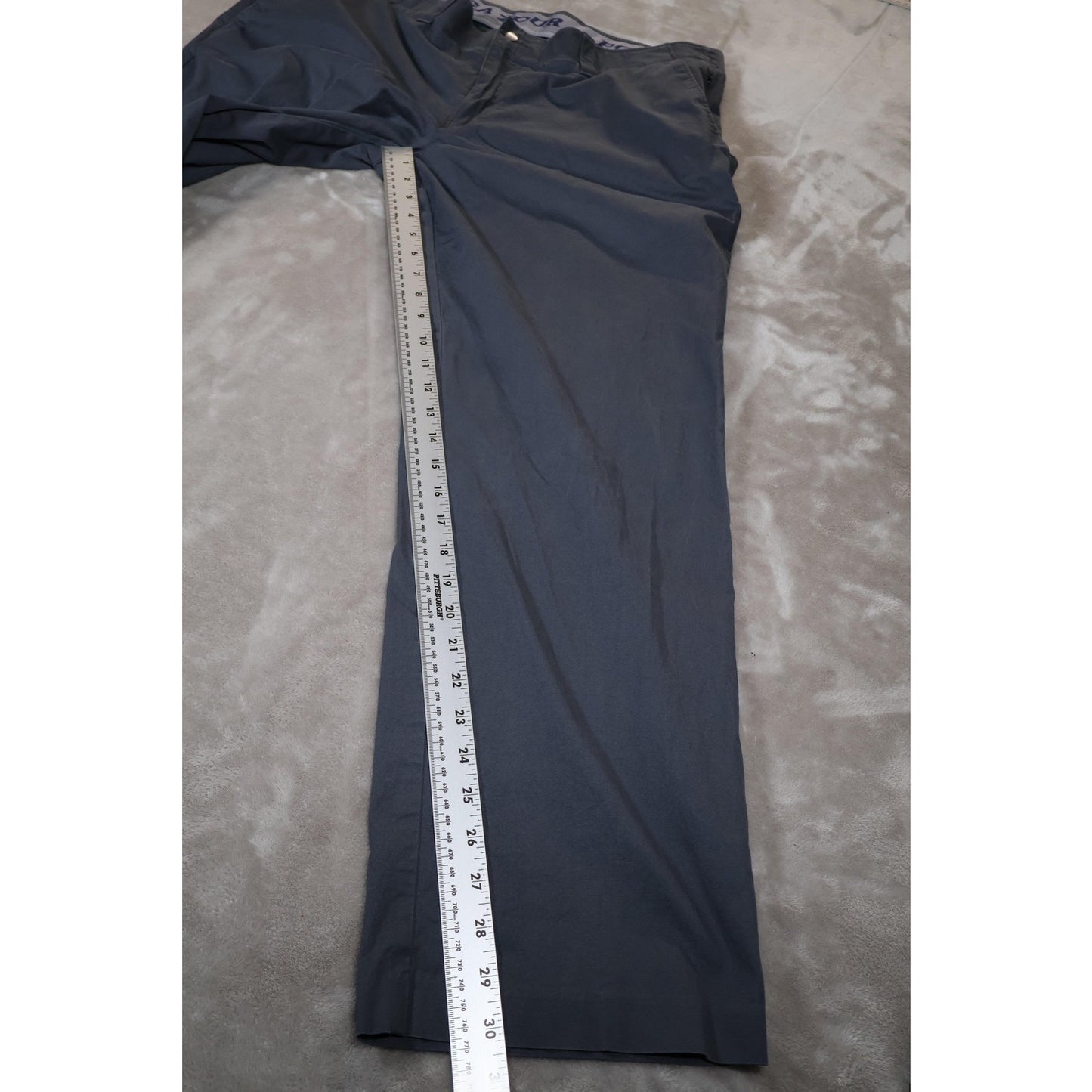 PGA Tour Pants Mens 38x32 Gray Golf Classic Fit Comfort Stretch Chino Slacks