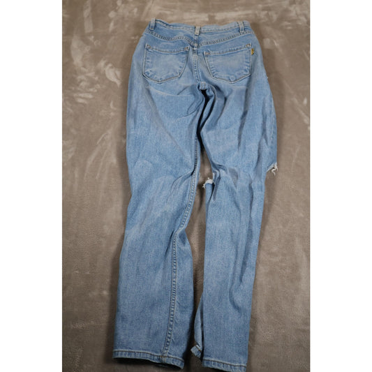 Vibrant Miu Jeans Womens 3 W25 Distressed Ripped High Rise Made in USA Denim