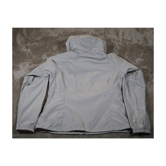 Columbia Jacket Womens Small Gray Hooded Full Zip Outdoor Lightweight Coat Parka