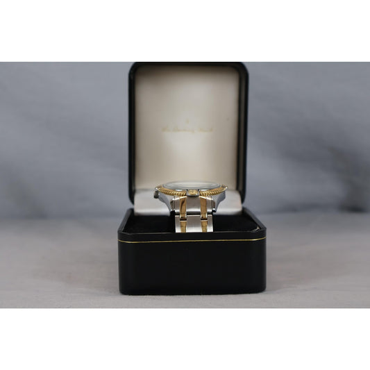 Danbury Mint NFL Watch Mens Gold Silver Stainless Steel Water Resistant 100M Box