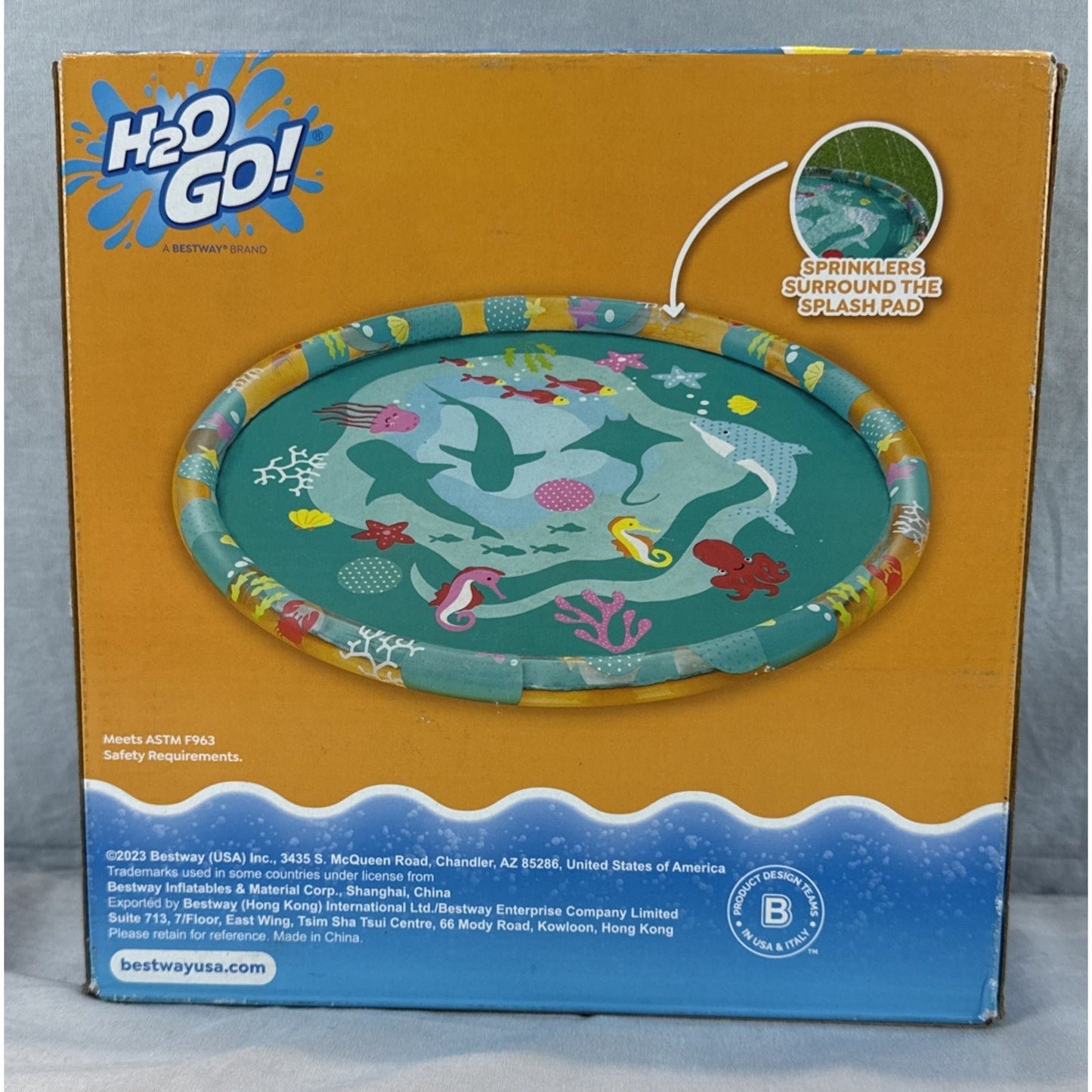 Bestway H2OGo! Underwater Splash Pad: 65in/1.65m Water Play Sprinkler, Ages 2+