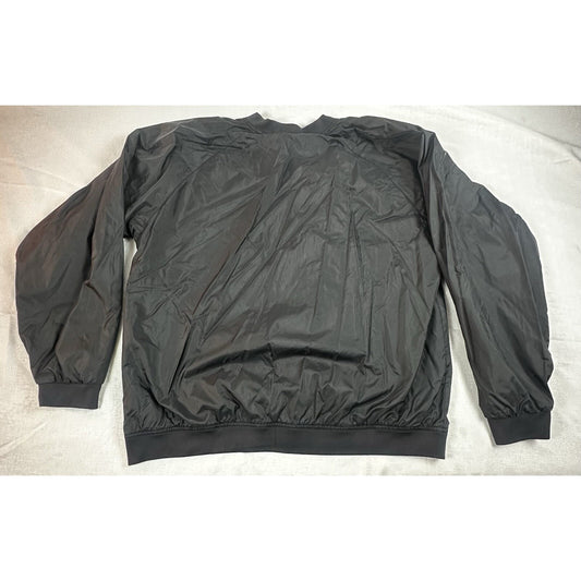 Adidas Menβs XL V-Neck Long Sleeve Logo Pullon Nylon Track Shirt