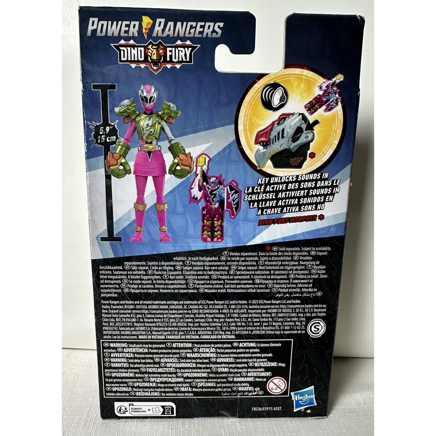 Power Rangers Dino Fury Pink Ranger Smash Armor 6" Figure