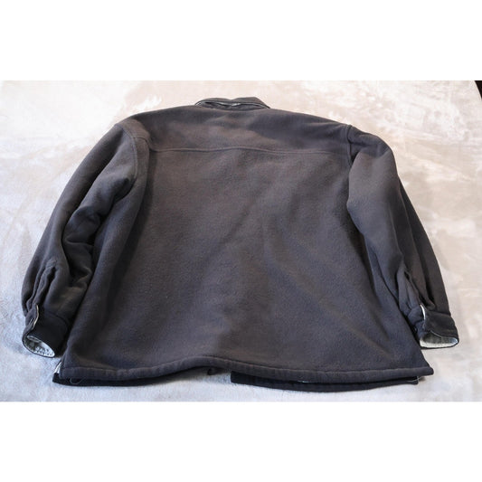 Dickies Jacket Mens XL Charcoal Fleece Quilted Lined Button Front Shirt Jacket