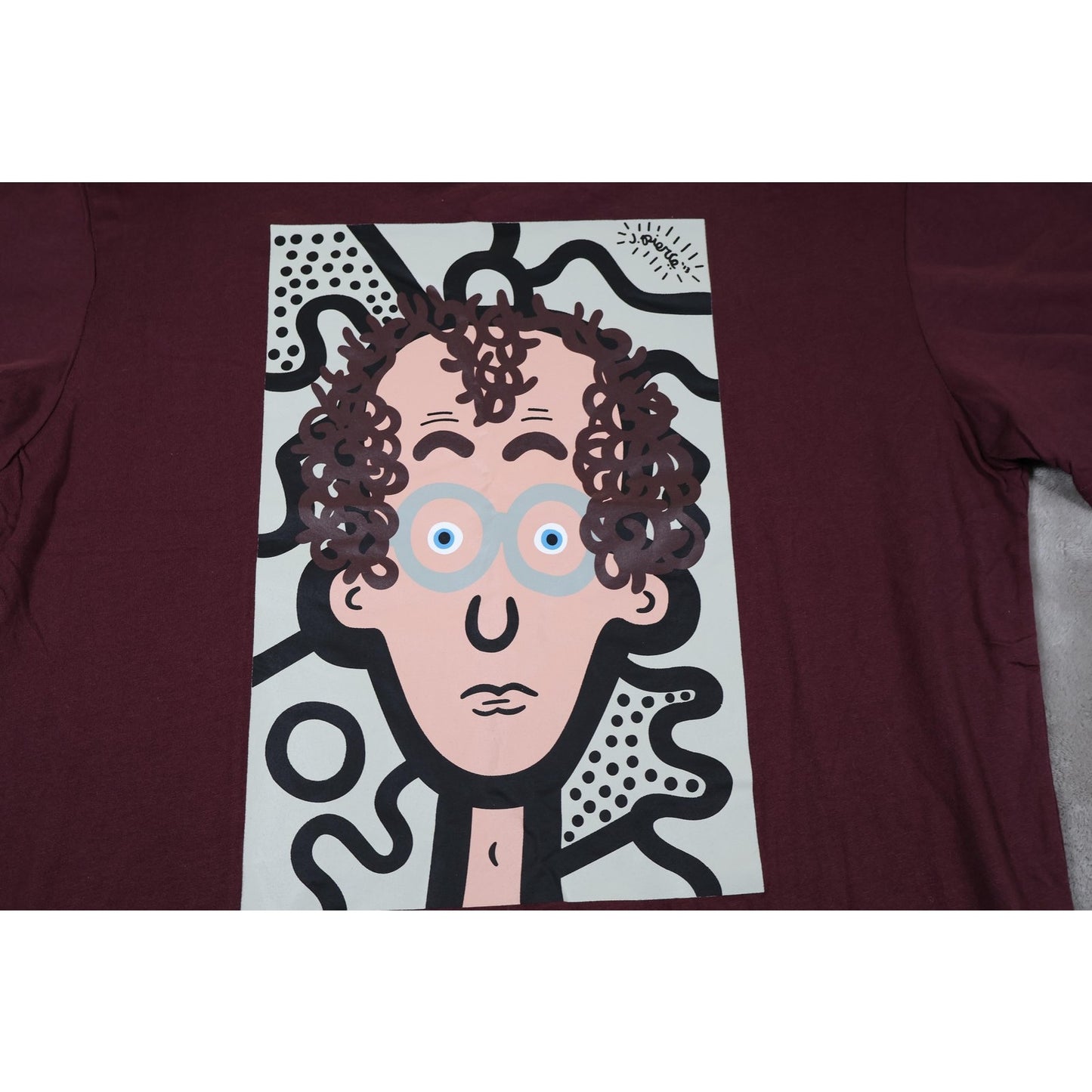 J Pierre by Voiz Shirt Mens XL Graphic Art Face Crewneck Casual Streetwear Tee