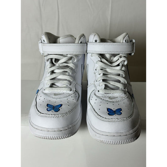 Custom Blue Air Force 1 High Top Sneakers