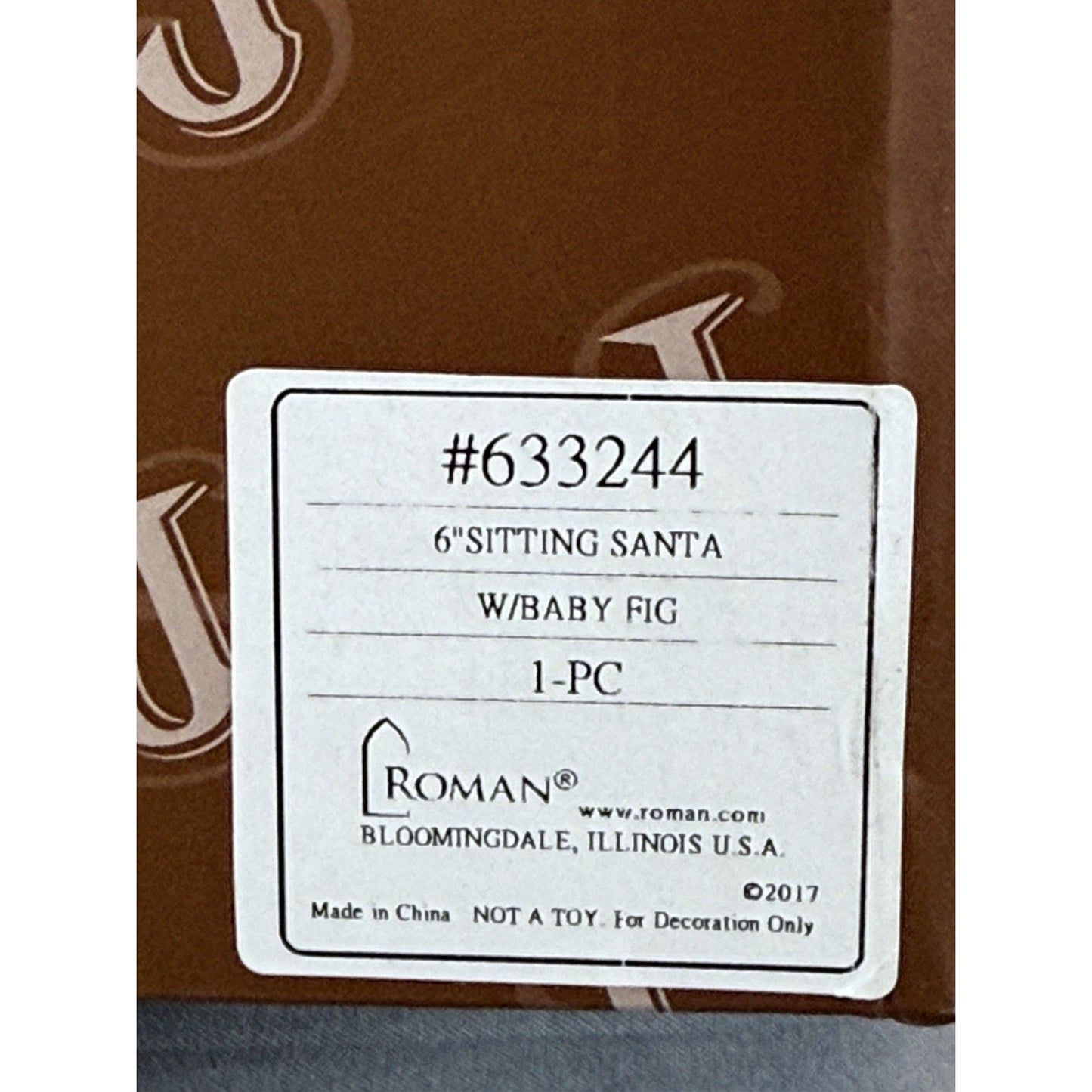 Roman Joseph's Studios 6" Sitting Santa Holding Baby #633244 Figurine Orig. Box