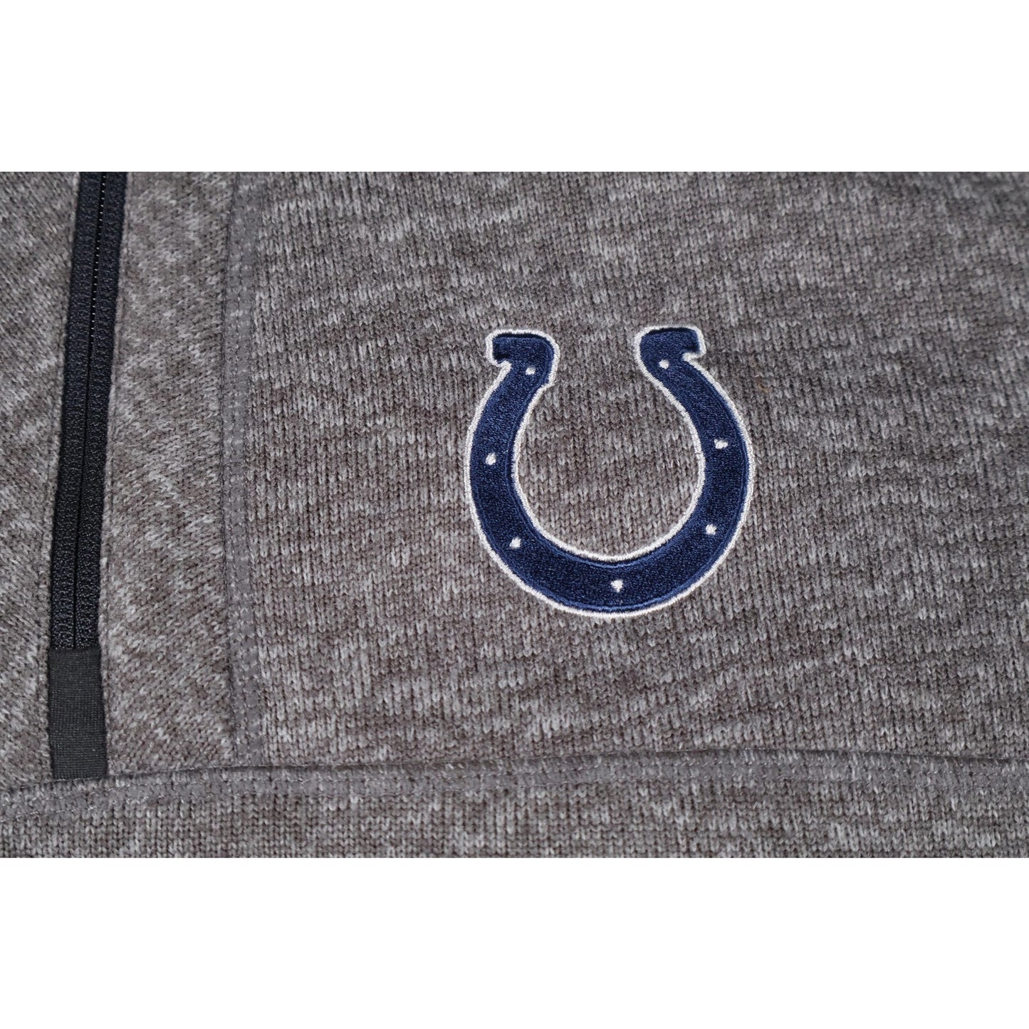 Indianapolis Colts Pullover Mens XL Gray Antigua NFL Quarter Zip Sweater Jacket