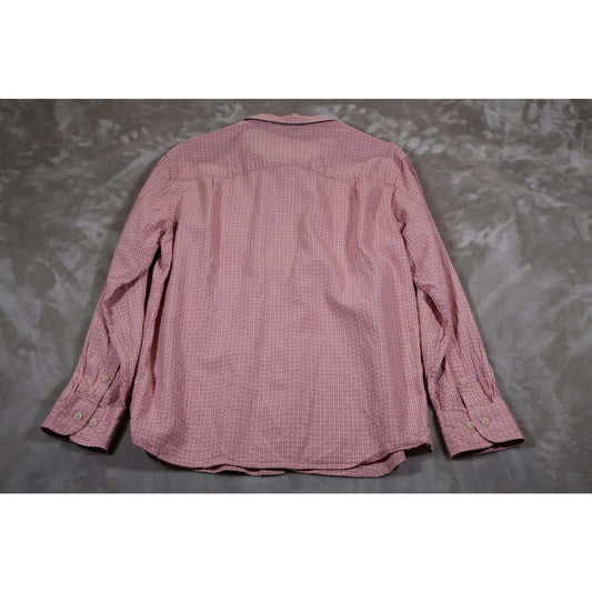 Tommy Bahama Shirt Mens Medium Button Up Long Sleeve Check Dress Silk Blend