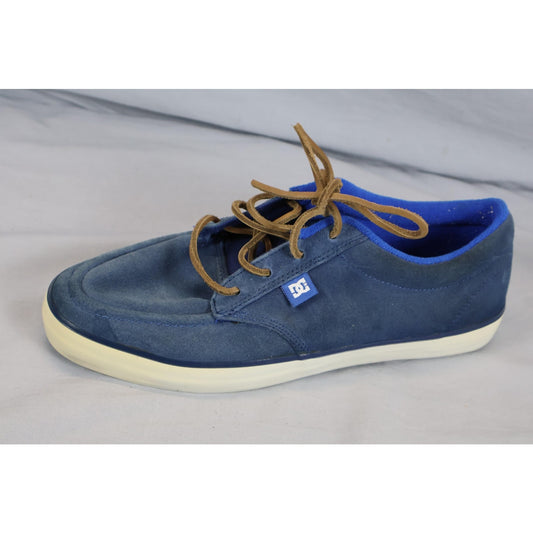 DC Shoes Mens Size 8 Blue Super Suede Skateboarding Moc Toe Lace Up Leather
