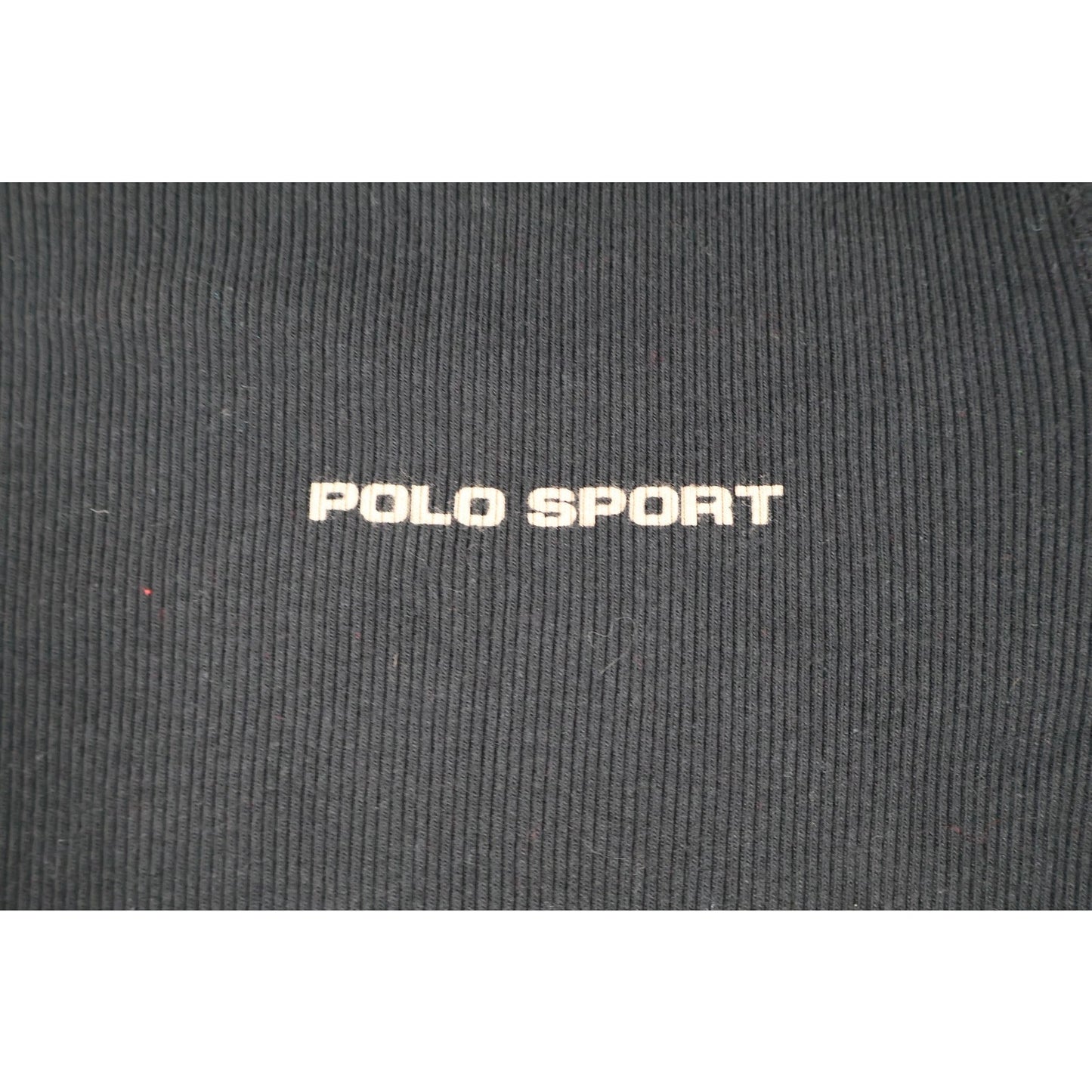 Polo Sport Ralph Lauren Shirt Mens XL Black V Neck 100% Cotton Made Peru Casual