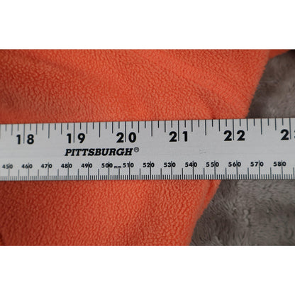 North Face Pullover Womens XL Orange Fleece Half Zip Outdoor Hiking Lightweight