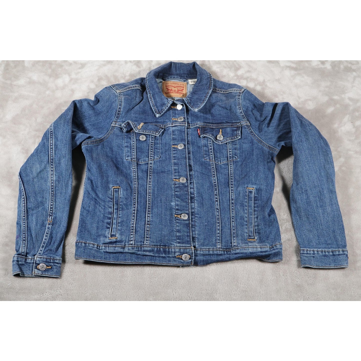 Vintage Levi Strauss Denim Jacket Youth XL Trucker Western Classic Jean Coat 90s