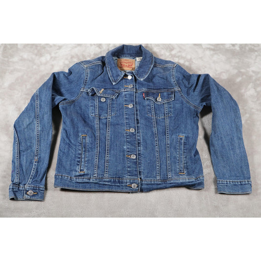 Vintage Levi Strauss Denim Jacket Youth XL Trucker Western Classic Jean Coat 90s