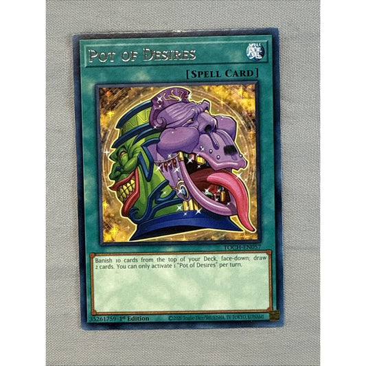 Yugioh TCG TOCH-EN057 Pot Of Desires Rare 1st Ed