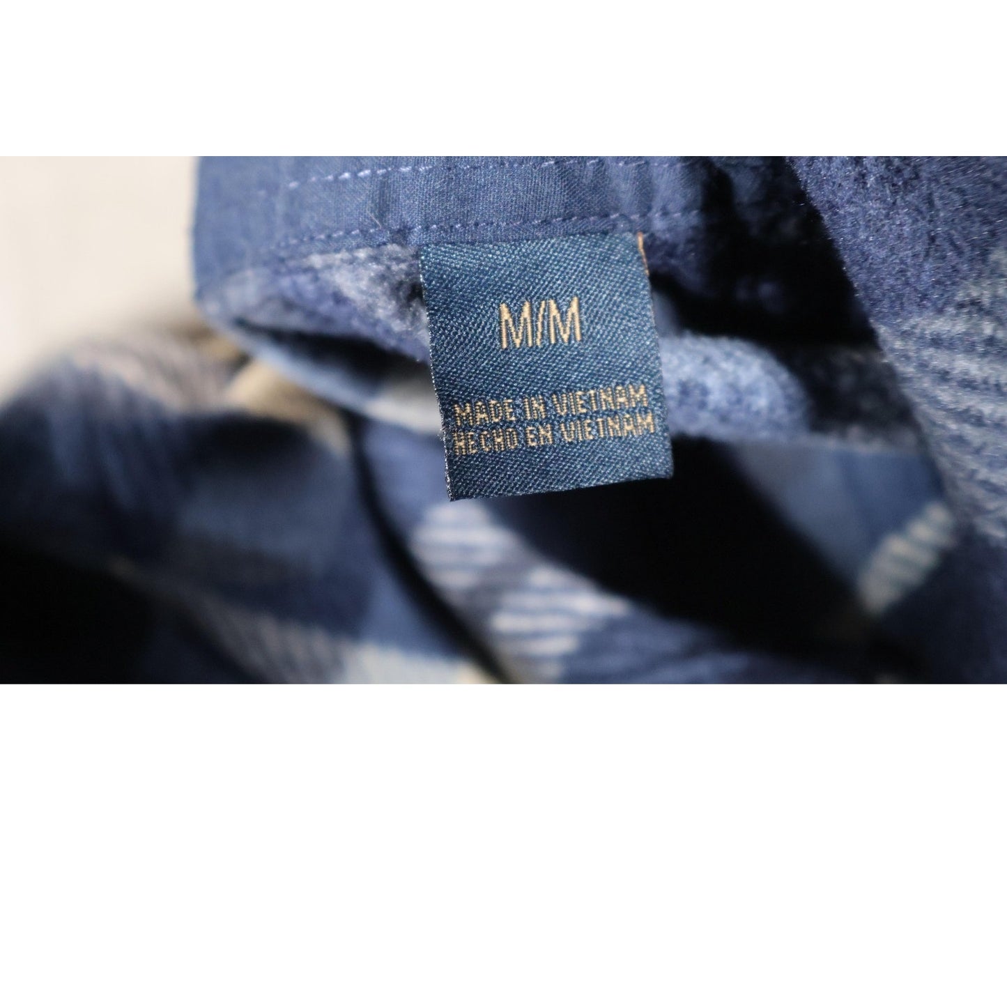 Freedom Foundry Shirt Mens Medium Blue White Plaid Flannel Button Up Fleece Warm