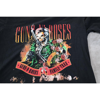 Guns N' Roses Shirt Mens Medium Black Family Tree Band Graphic Rock Skeleton