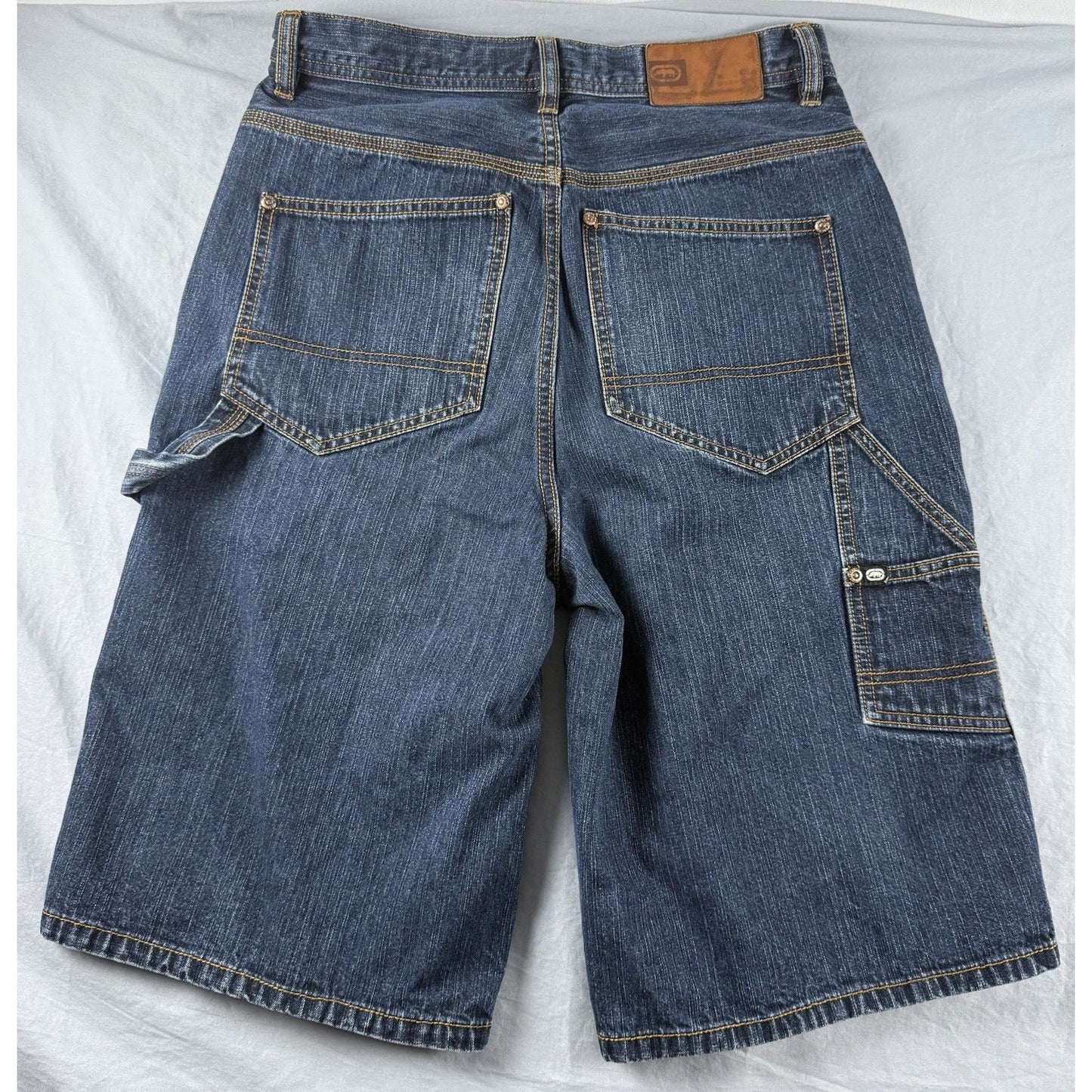 Ecko Unltd Foundry Baggy Carpenter Mens Size 30 Denim Jean Shorts Blue