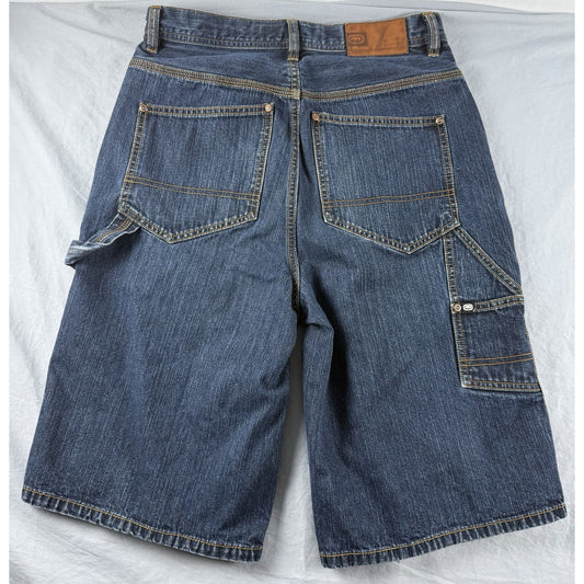 Ecko Unltd Foundry Baggy Carpenter Mens Size 30 Denim Jean Shorts Blue