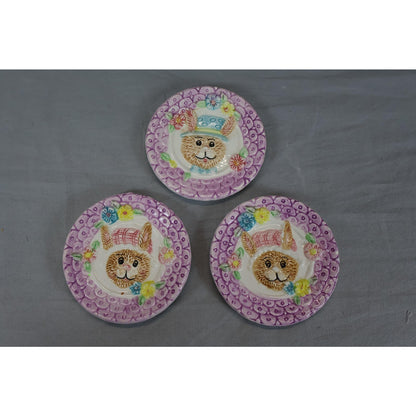 Vintage Fitz & Floyd Bunny Rabbit Tea Set Plates Cups Creamer Sugar Japan Easter