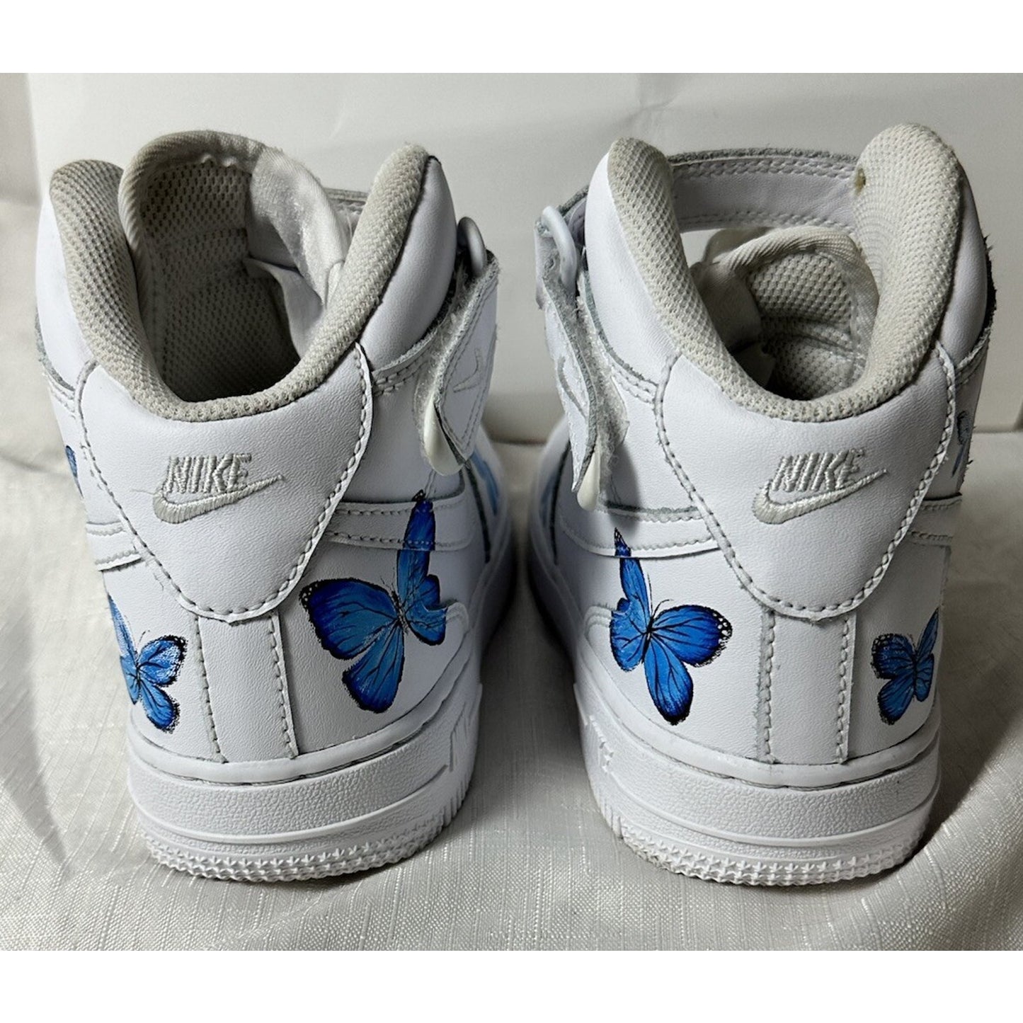 Custom Blue Air Force 1 High Top Sneakers