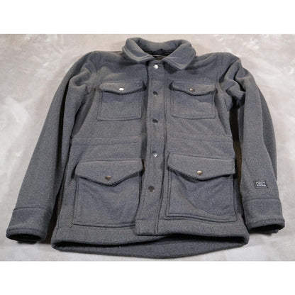 Obey Propaganda Jacket Mens Medium Wool Blend Utility Snap Pockets Streetwear