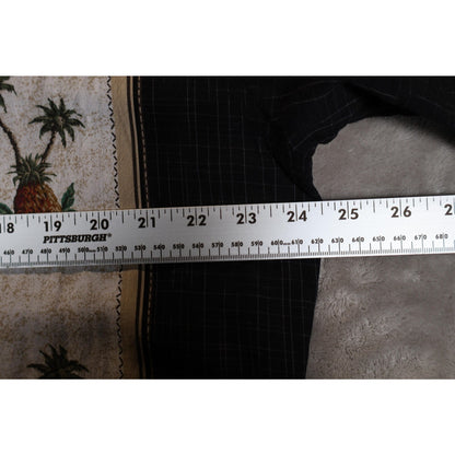 Campia Moda Shirt Mens XL Pineapple Palm Tree Embroidered Hawaiian Tropical