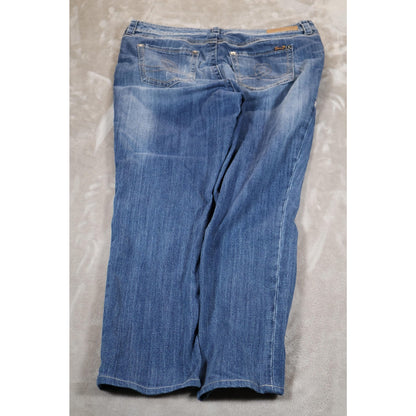 Seven7 Luxe Jeans Womens 20 Blue Straight Leg Denim Stretch Classic Pockets