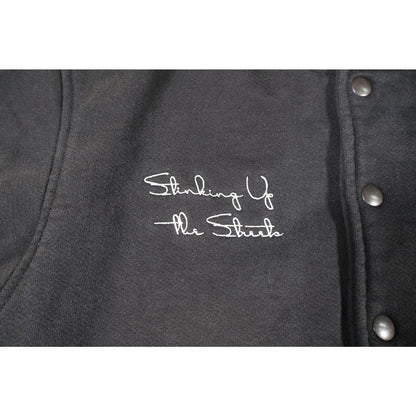American Apparel Varsity Jacket Mens Large Skunk Stinking Up Streets Made in USA
