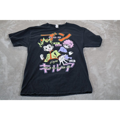 Hunter x Hunter Shirt Mens Medium Black Gon Killua Anime Manga Graphic Tee HxH
