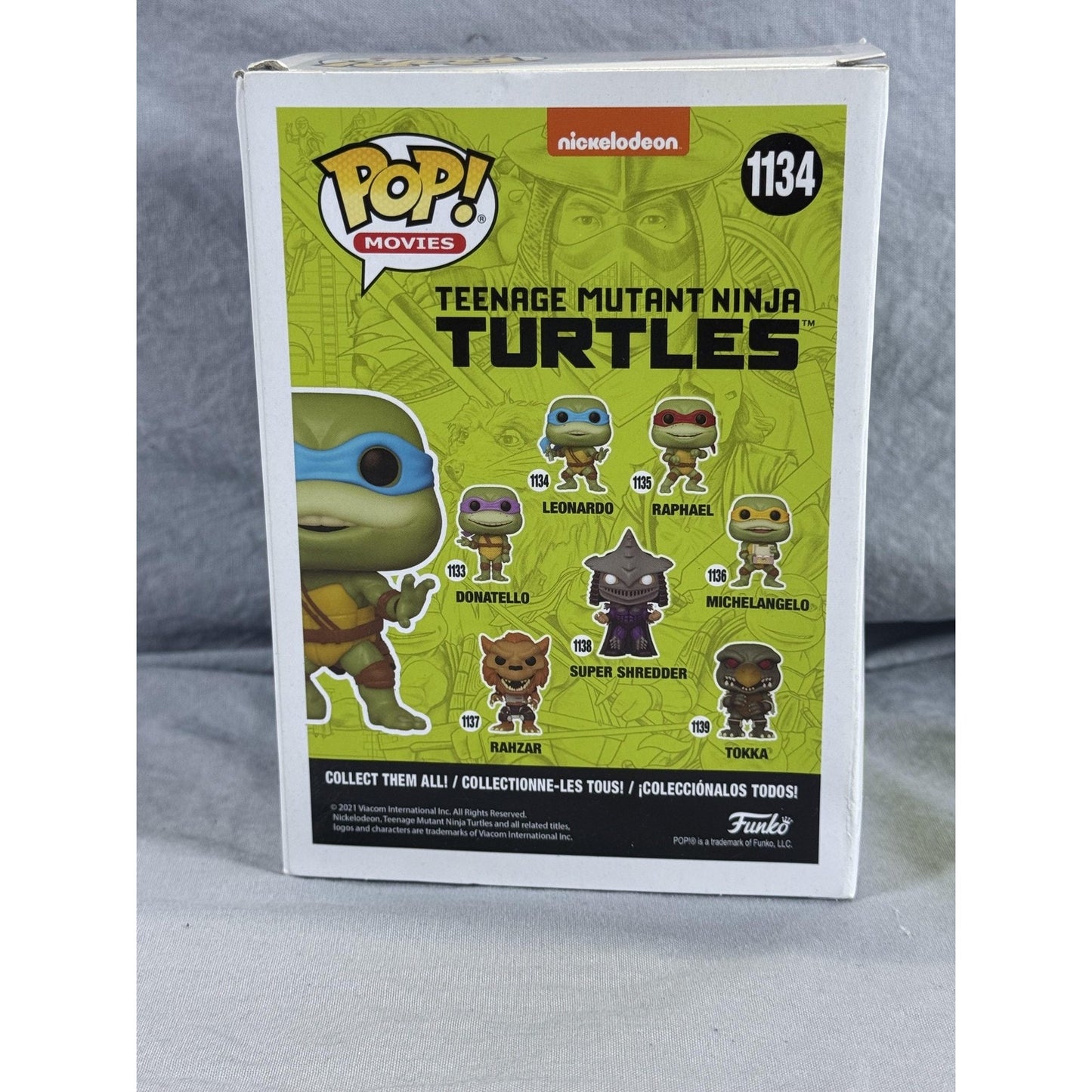 Funko Pop Movies TMNT Leonardo #1134 Nickelodeon Vinyl Figure New in Box 2021
