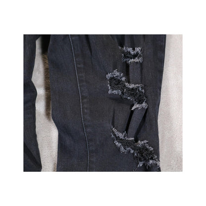 KanCan Jeans Womens 7 27 Black Distressed Ripped Denim Skinny Stretch KC5052BK