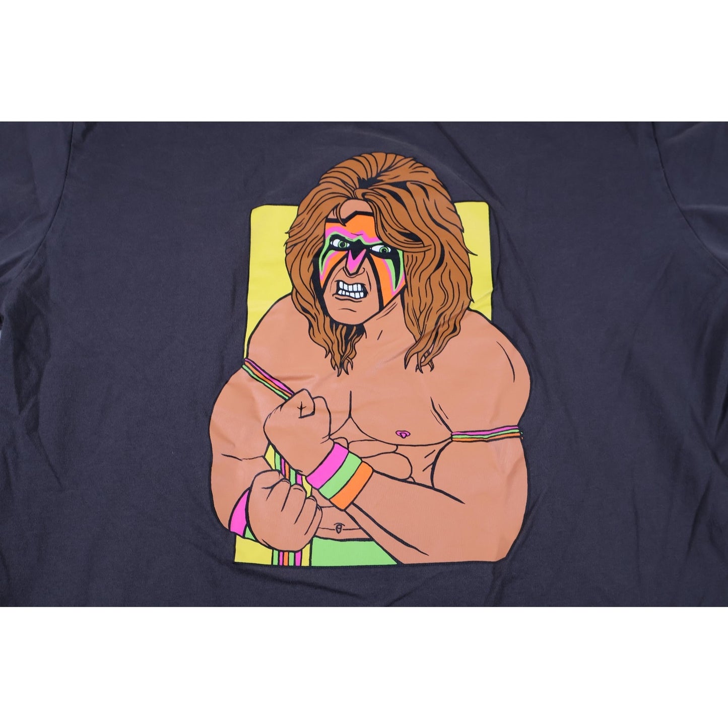 WWE Shirt Mens Medium Ultimate Warrior Cartoon Graphic Black Wrestling Tee Enjoi