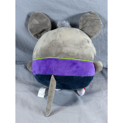 Fiesta Chuck E. Cheese Gumball Plush 8.5in Round Mouse Stuffed Animal Toy Gray
