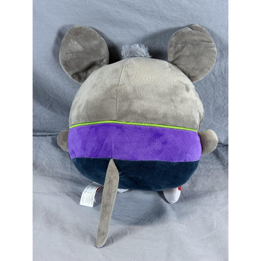 Fiesta Chuck E. Cheese Gumball Plush 8.5in Round Mouse Stuffed Animal Toy Gray