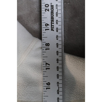 North Face Fleece Jacket Womens Large White Full Zip Outdoor Winter Coat Warm