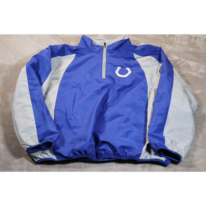 Indianapolis Colts Jacket Mens 2XL Blue NFL Football Quarter Zip Windbreaker