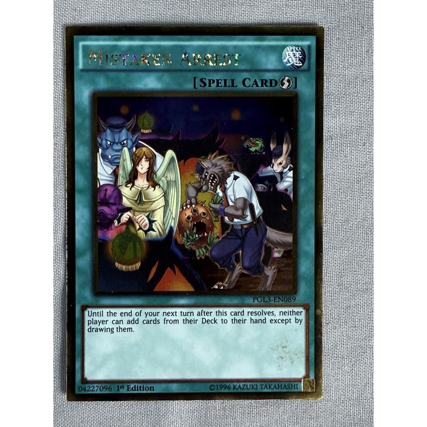 Yu-Gi-Oh Mistaken Arrest PGL3-EN089 Gold Rare 1st Edition