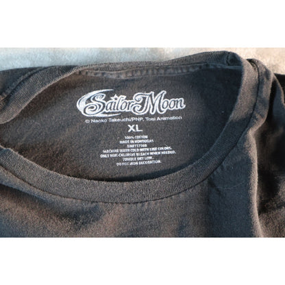 Sailor Moon Shirt Mens Extra Large Black Anime Mercury Mars Jupiter Venus Tee
