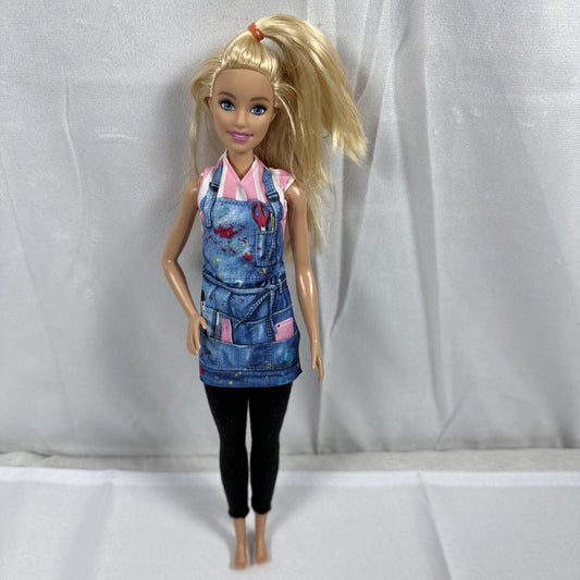 2019 Mattel Barbie You Can Be Anything ART TEACHER #GJM29 Barbie Doll Dressed