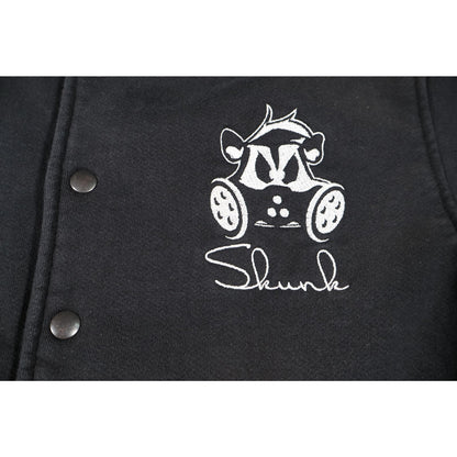 American Apparel Varsity Jacket Mens Large Skunk Stinking Up Streets Made in USA