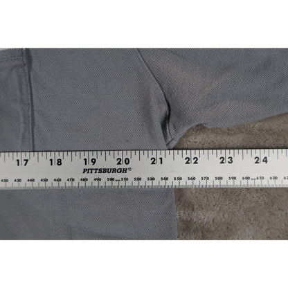 Lacoste Polo Shirt Mens Extra Large Gray Made in Italy Cotton Pocket Classic