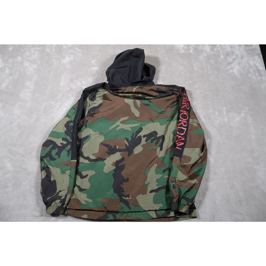Jordan Jacket Boys Medium Camouflage Camo Nike Air Full Zip Hooded Windbreaker
