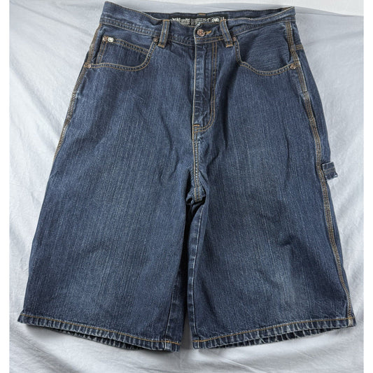 Ecko Unltd Foundry Baggy Carpenter Mens Size 30 Denim Jean Shorts Blue