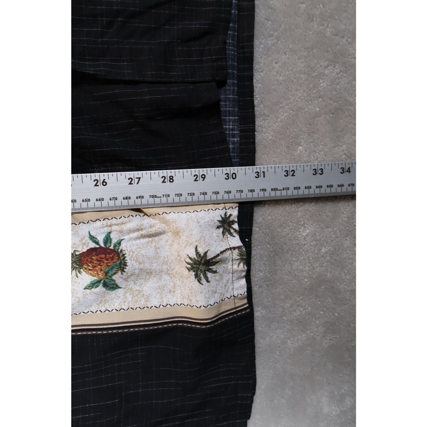 Campia Moda Shirt Mens XL Pineapple Palm Tree Embroidered Hawaiian Tropical