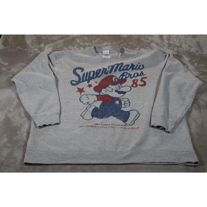 Super Mario Bros 85 Sweatshirt Mens XL Nintendo Crewneck Pullover Gamer Retro