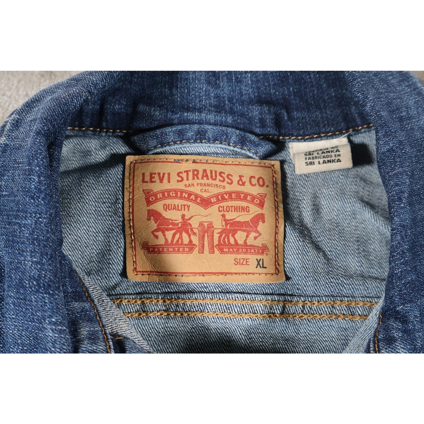 Vintage Levi Strauss Denim Jacket Youth XL Trucker Western Classic Jean Coat 90s