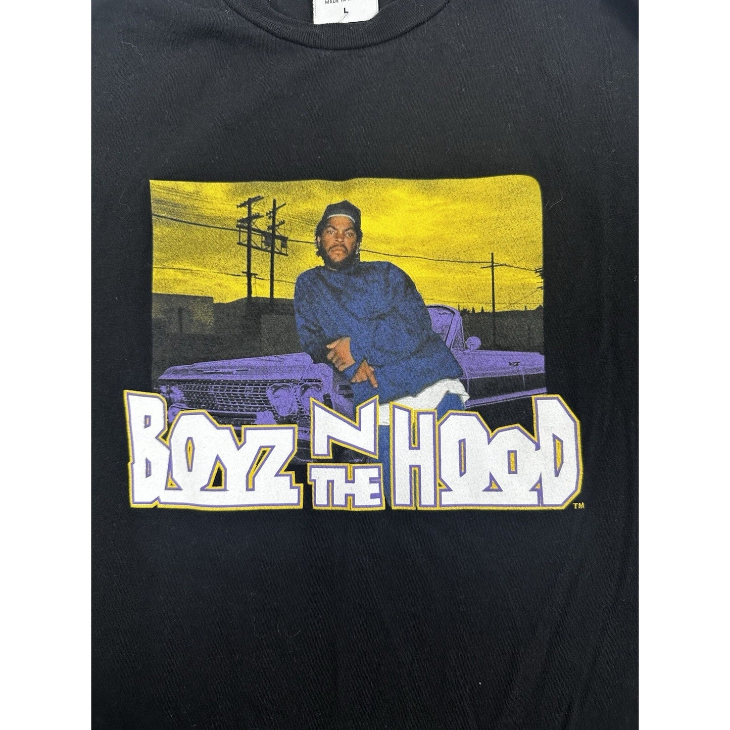 Cross Colours Shirt Size Medium Boyz N The Hood Black Long Sleeve NWOT