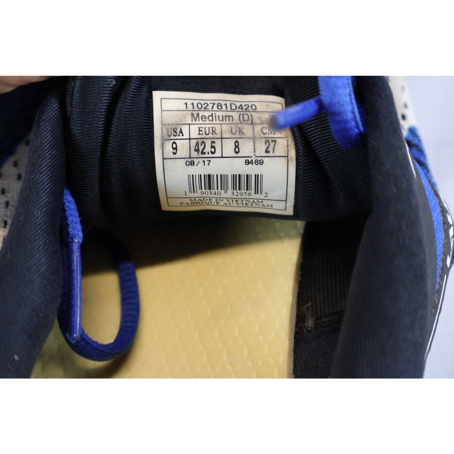 Brooks Launch 5 Shoes Mens Size 9 Blue Black White Lightweight Running Sneakers